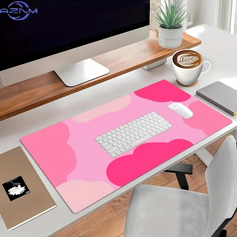 Large Non-Slip Rubber Gaming Mouse Pad, Washable Polyester Desk Mat, Suitable for Gamers, Office And Home Use, Remote Work, Desk