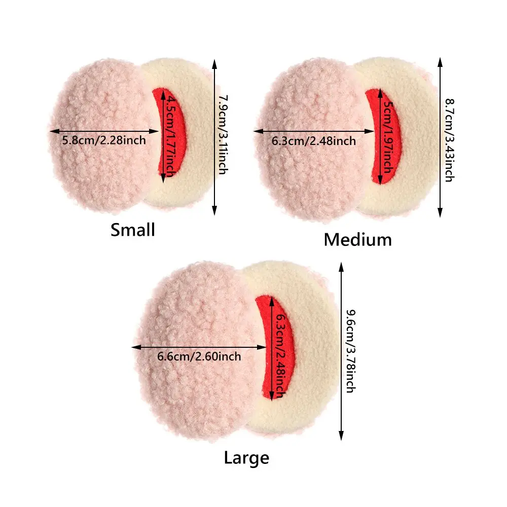 Orejeras sin banda para adultos y niños, cubierta de oreja de forro polar suave y gruesa, calentadores de oreja a prueba de viento, protección cálida para los oídos, Invierno