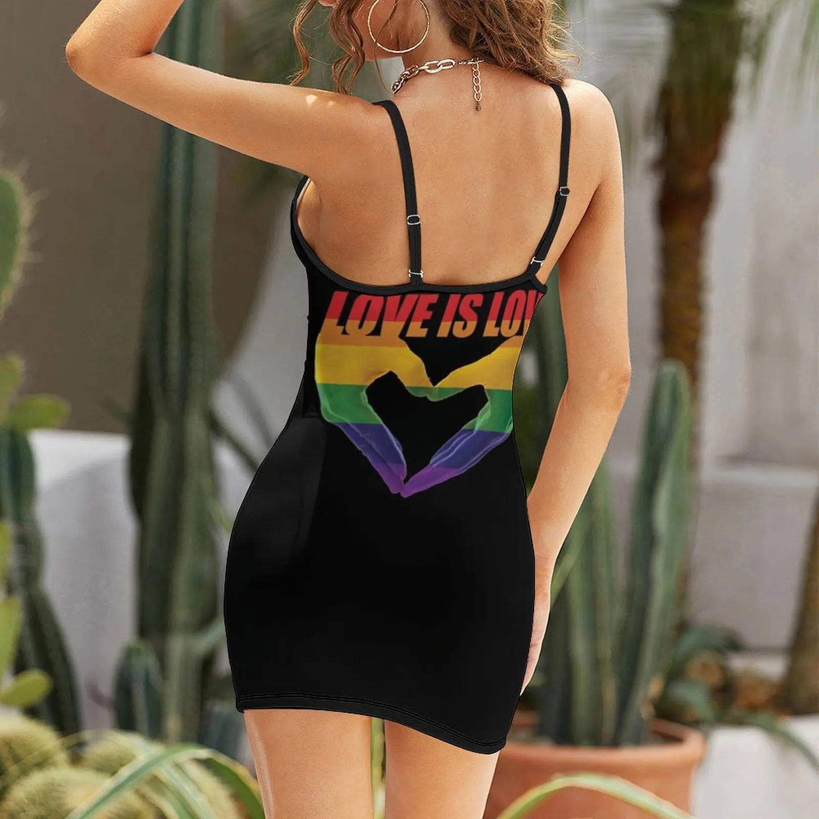 الحب هو الحب قوس قزح تي شيرت مثلي الجنس مثليه فخر تي شيرت LGBT هدية فستان بكتافة فساتين السيدات 2025 ملابس الصيف للنساء