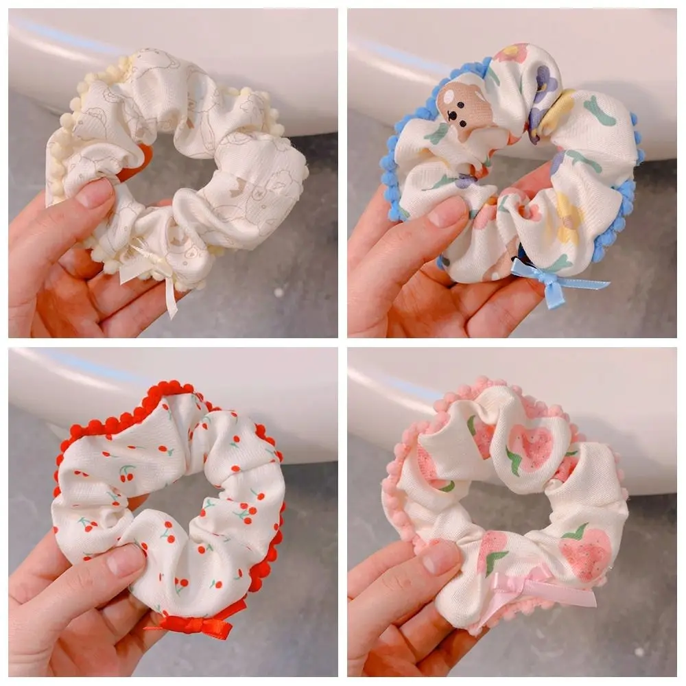 Moda arco dos desenhos animados corda de cabelo estilo coreano alta elástica doce scrunchies faixa de borracha cocar estilo coreano anel de cabelo festa