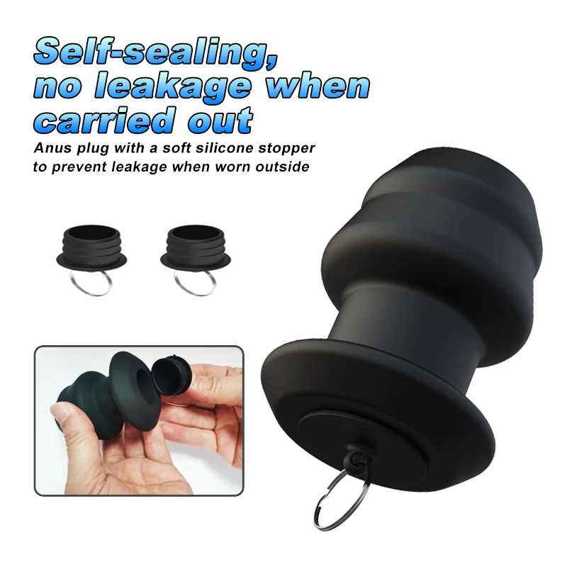 Hollow Anal Plug Silicone Butt Plug With Removable Stopper For Enema Dilation Comfortable Round Base Anal Toy For Adults Couples - view 5