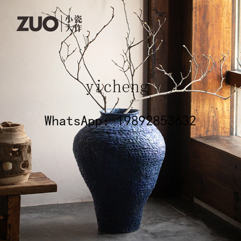Ceramic Vase High-End Decorative Piece for Living Room Entrance and Guesthouse