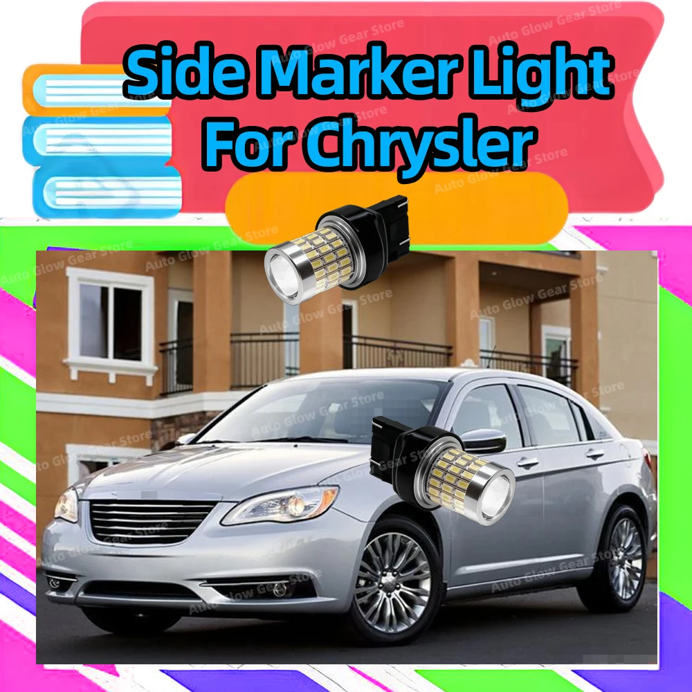 

2PCS Car Front Rear Side Marker Lights 6000K LED Bulb 3157 T25 For Chrysler PT Cruiser 2001-2010 300M 2002-2004 Sebring 2001-200