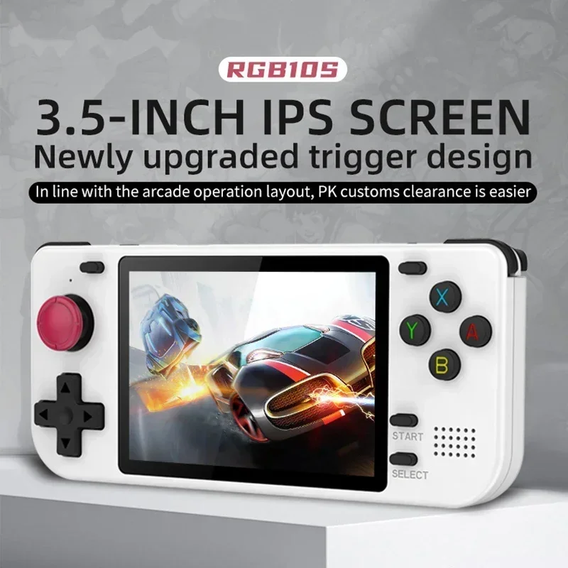 RGB10S Powkiddy Handheld Game Console 3.5Inch OGA IPS Screen RK3326 WIFI Linux OS Portable 3D Rocker MAME N64 GBA NES PS Console