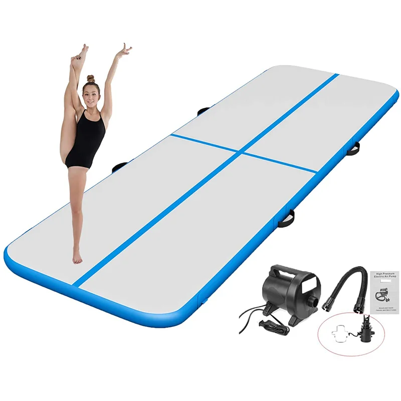 8 Meters Inflatable Gymnastics Trampoline AirTrack Tumbling Mat Gymnastics Floor Mattress for Training/Cheerleading/Beach