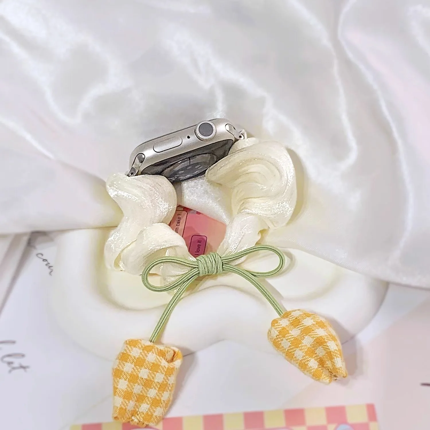 watch bands hair tie tulip S11 42 46mm S10 42 46mm Watch straps 11 42mm women's y2k watch bracelet smartwatch band