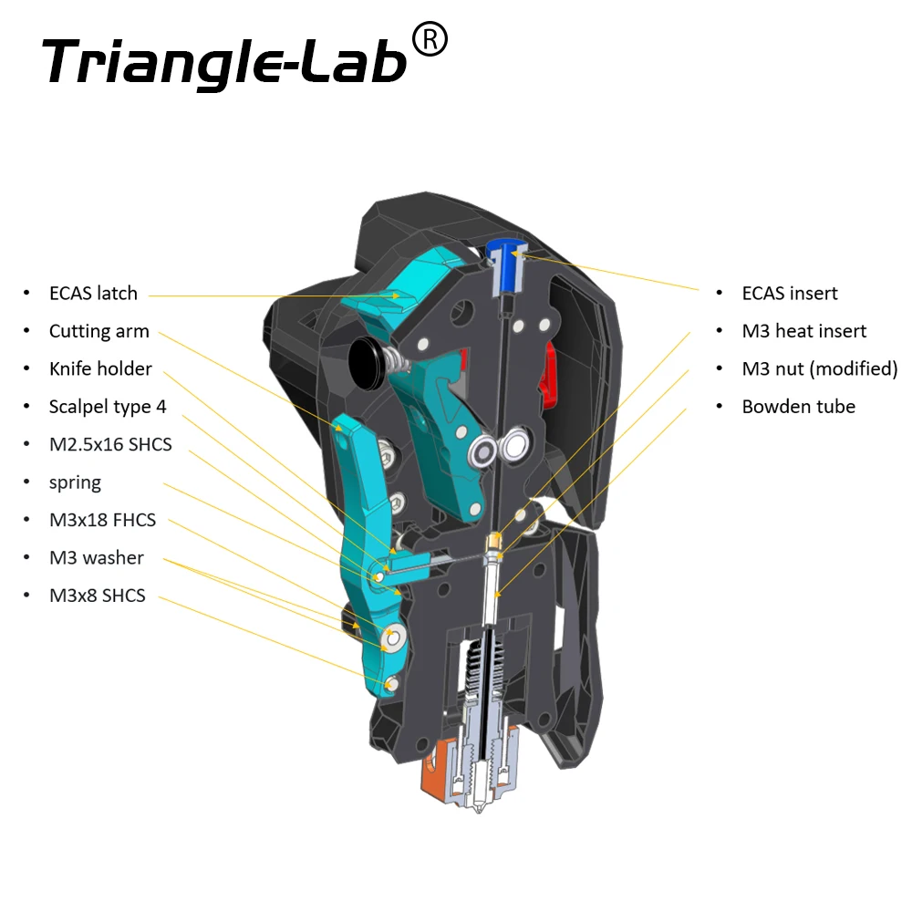 Trianglelab FilamATrix Stealthburner Toolhead Filament Cutting Mod For ArmoredTurtle BoxTurtle Project 3D Printer Parts