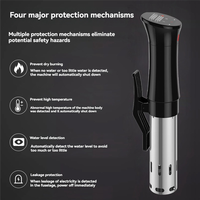 Vacuum Immersion Circulator Sous Vide Cooker 1100W Adjustable Clamp Precise Temperature Control Included AU Plug