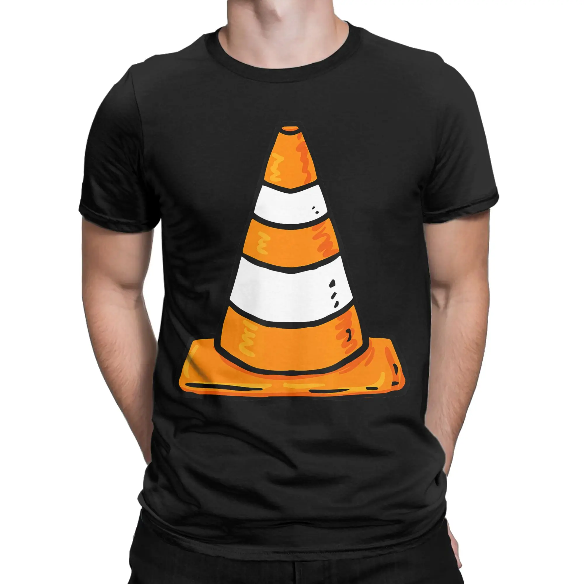 Funny Hoist The Traffic Cone Funny Meme T-Shirt Men Round Neck Cotton T Shirts  Short Sleeve Tees Adult Tops