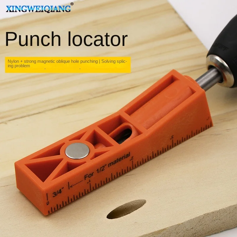 Oblique Hole Drilling Positioning Woodworking Punch Locator Guide Angle Drill Bit Tool Positioner Jig Oblique Hole Holder Kit