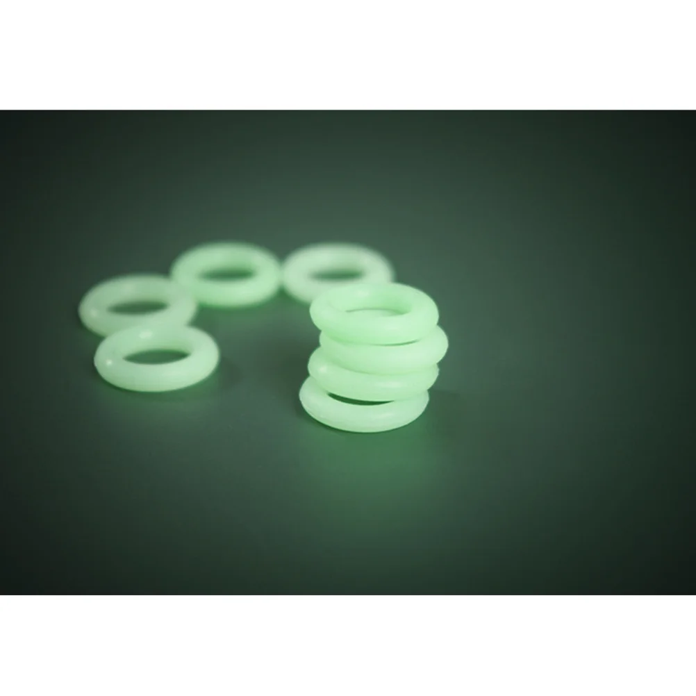 Anillo de silicona nocturno para tienda de campaña, estaca fluorescente, clavijas de tierra para campamento, potenciador de visibilidad, seguridad para viajes al aire libre, 40 Uds.