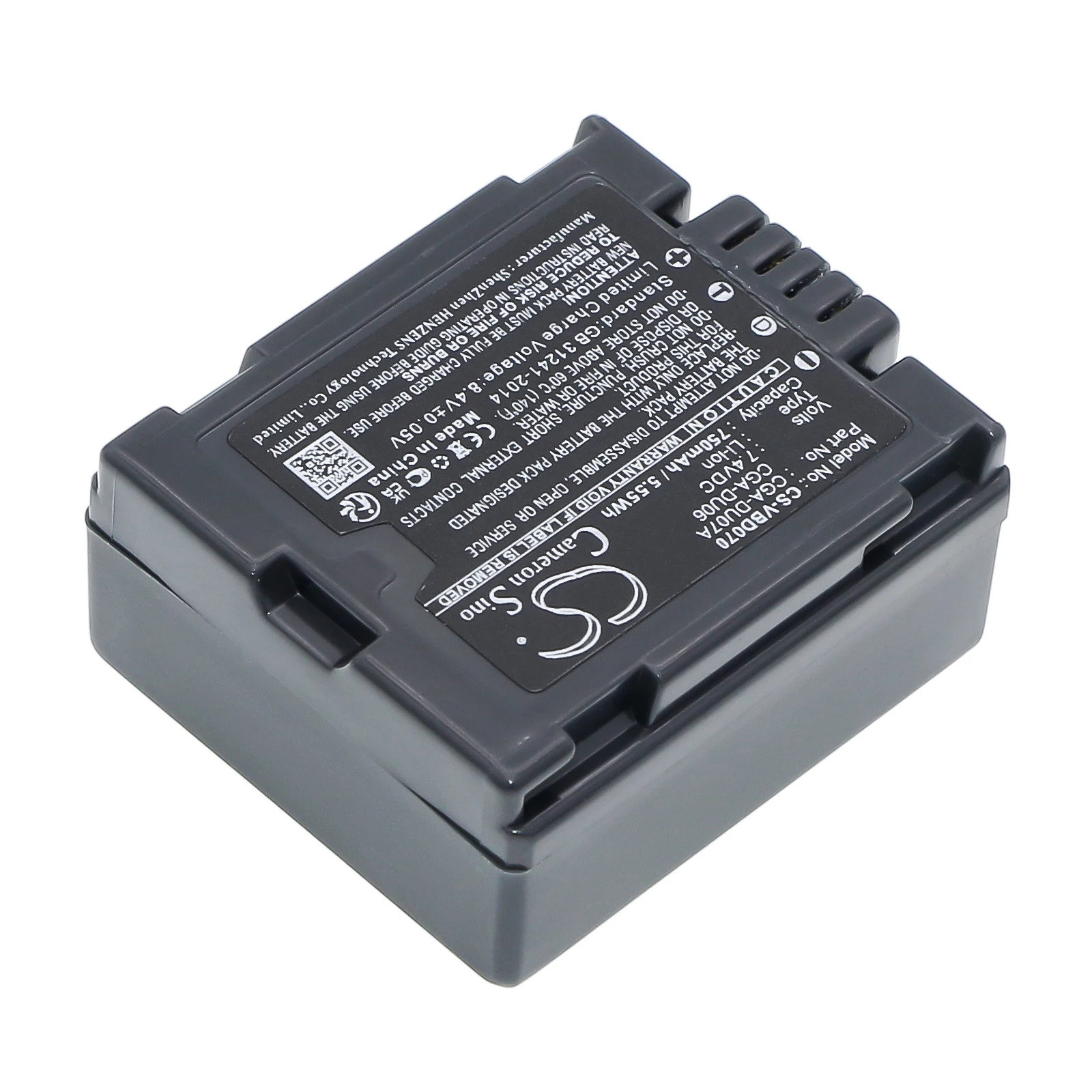 Rechargeable Li-ion Camera Battery for HITACHI, Panasonic | 7.4V, 750mAh | Compatible Model: DZ-MV730A, PV-GS19, VDR-D100EB-S