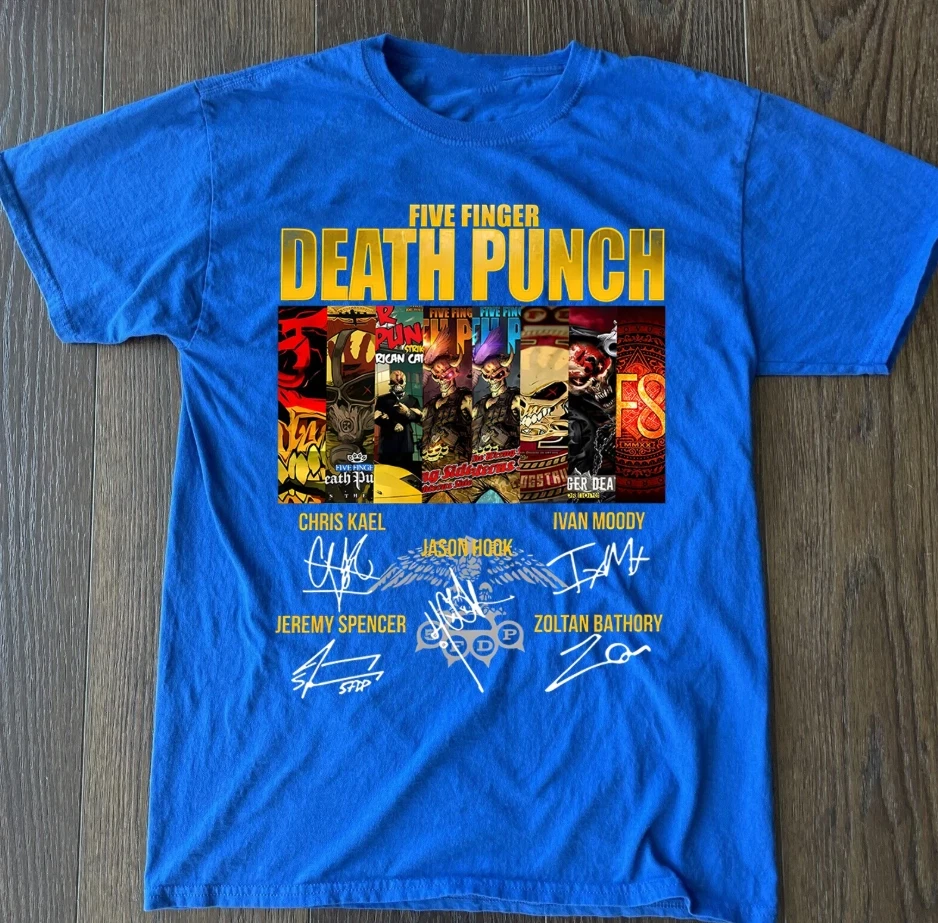 

Футболка Five Finger Death Punch Tour, подарок для фанатов, мужская и женская такая же высококачественная уличная одежда из чистого хлопка в стиле Харадзюку