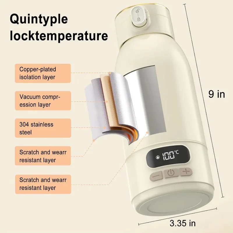 New USB Rechargeable Baby Bottle Heater Portable Milk Heater Wireless Milk Heater