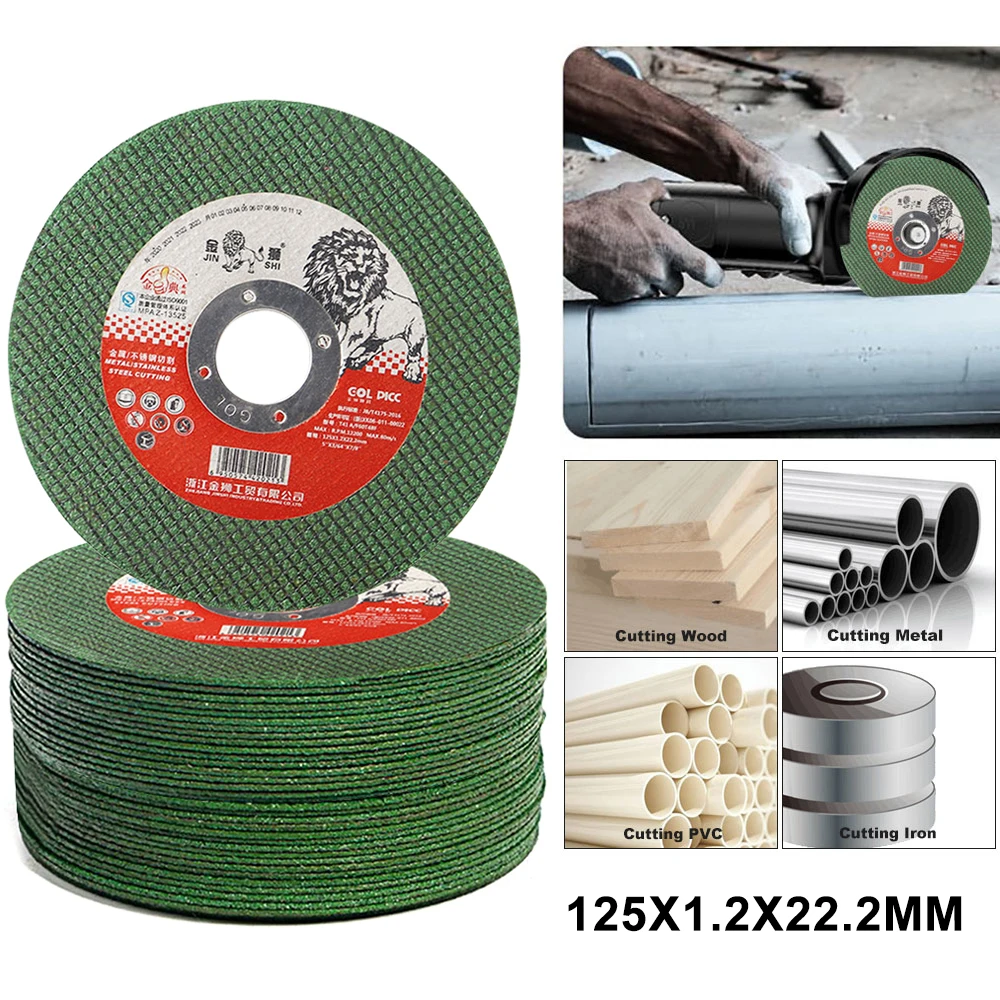 125mm Metal Cutting Disc 5 Inch Grinder Dis Resin Cutting Off Saw Blade for Angle Grinder Metal Stainless Steel Iron Cutting