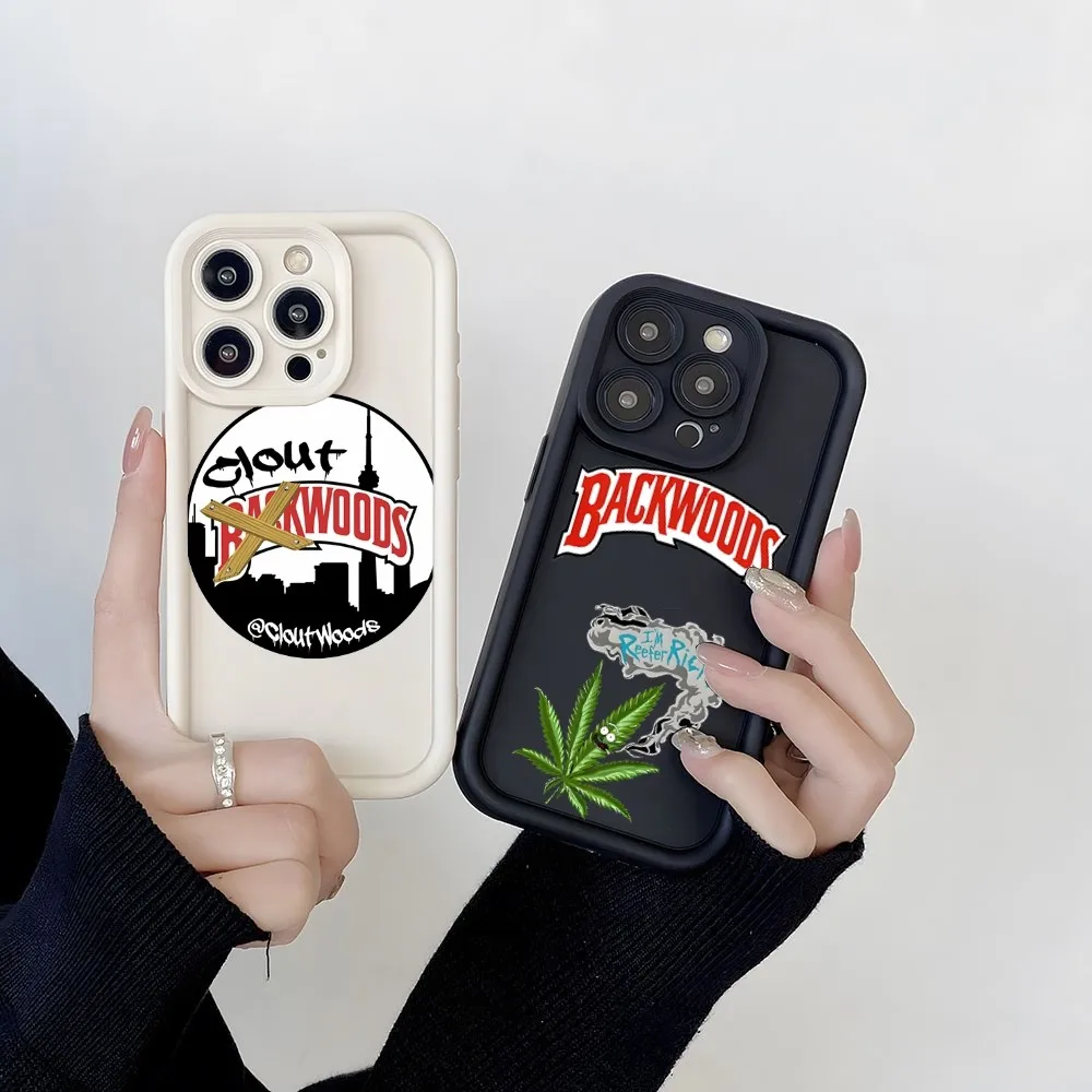 Cartoon Weed Smoking Backwoods Phone Case Simple Solid Color Matte For Oppo Reno 6 7 8 5 4 10 A 54 55 72 78 98 57 Findx3