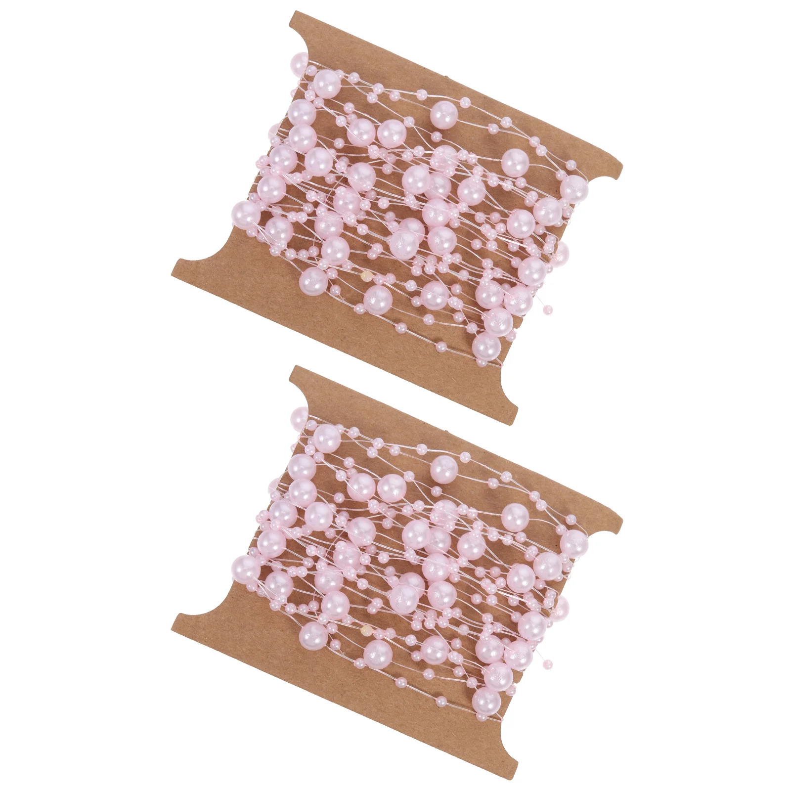 

2 Rolls String Beads For Crafts Wedding Party Decor Artificial Pearl Bouquets Floral Beaded Strings Pearl Strings Accessories