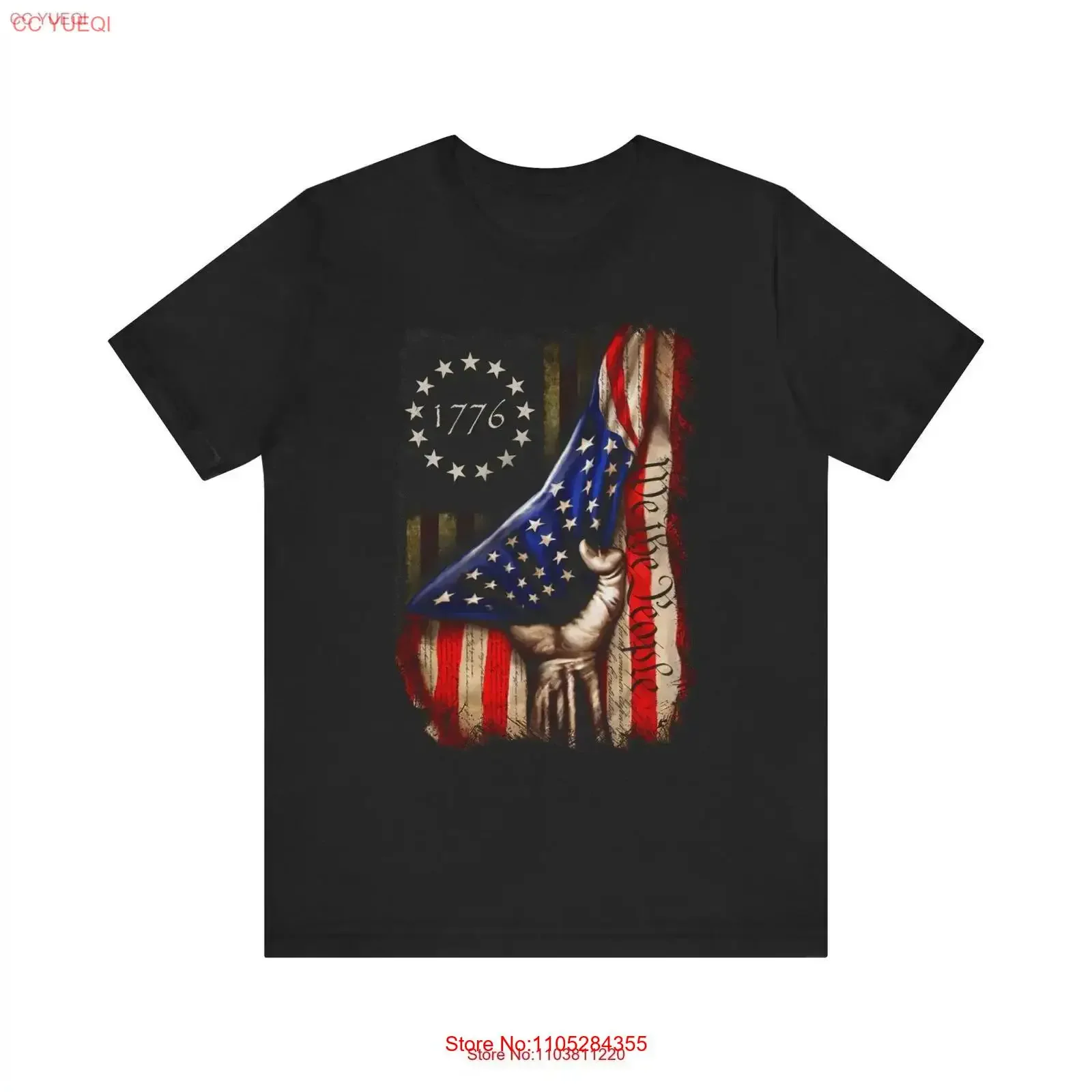 American Flag Pulled Away T Shirt 1776 We the People Patriotic USA Pride Patriot SupporT Celebrate Freedom Merica vintage