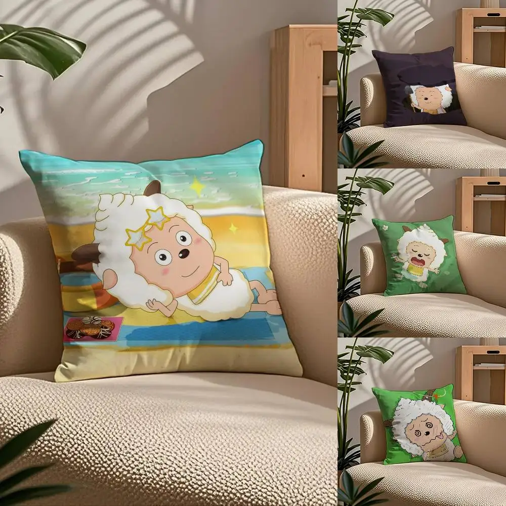 

Love To Sleep L-Lazy G-Goat Pillow Case Comfort Sofa Bed Silky Elegant Invisible Zipper Custom Decorative Cushion Cover