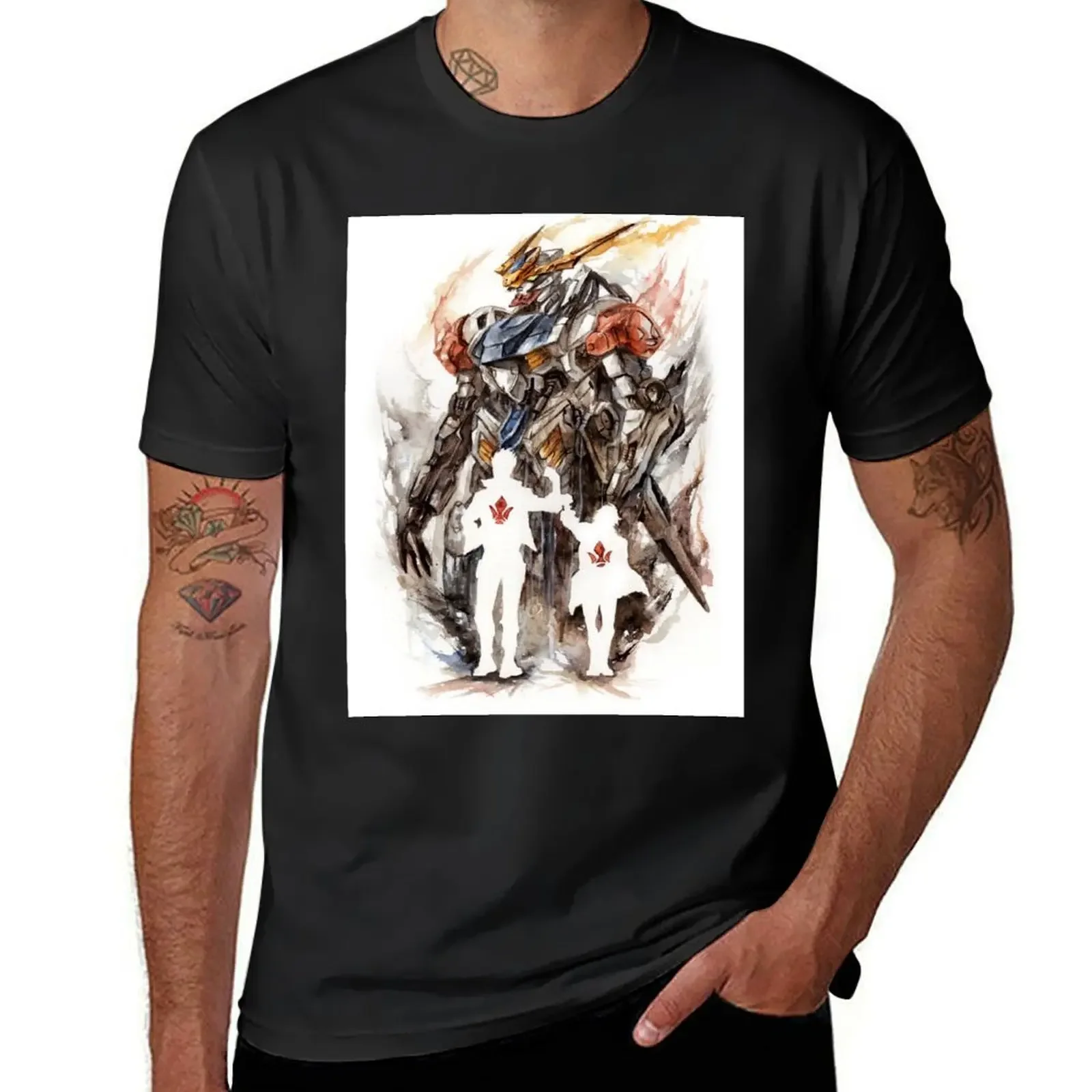 Iron Blooded Orphans T-Shirt heavyweights vintage street wear men t shirts