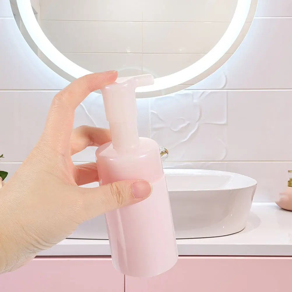 

4Pcs Press-Type Foaming Dispenser Conical Shape for Sensitive Skin Gentle Cleansing Mousse Texture Travel Size Foam Pump Bottle