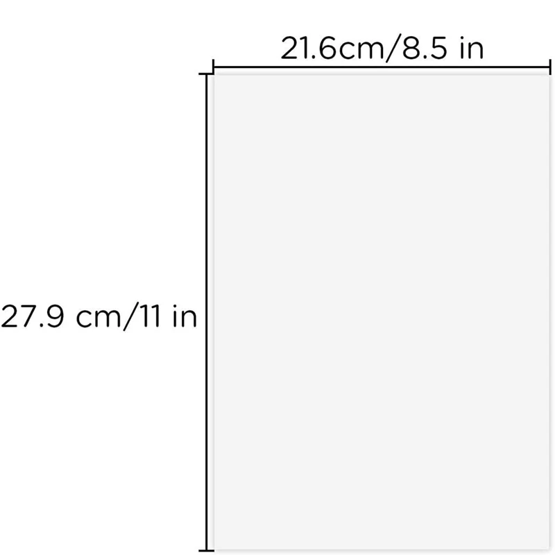 Printable Vinyl Sticker Paper Self-Adhesive Waterproof White For & Inkjet Printer 8.5X11 Inch