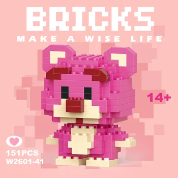 Disney 108 style Stitch LinaBell Hello Kitty Building Blocks Princess Cartoon Figrues Bricks Children's Assembly Toys Model Gift 11