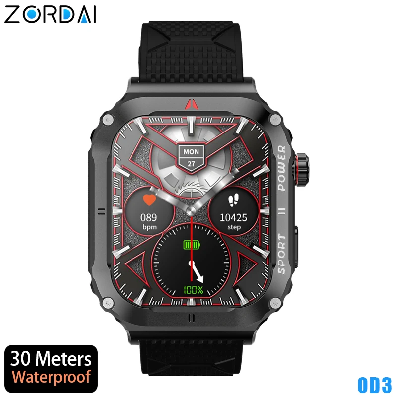 

Zordai OD3 Wearable Smartwatch Men Women Smart Watch For iPhone Xiaomi IP68 Waterproof Compass Bluetooth Call NFC Health Monitor