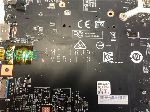 لـ msi ge72vr gl62m 7rd computador portátil placa-mãe i7 cpu e gtx1050m MS-16J91 MS-16J91 trabajo perfeita #2