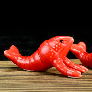 Sevimli glitter kerevit veya ıstakoz karides deniz ürünleri, biyoloji, seramik, porselen, el sanatları, süs eşyaları, çatal bıçak takımı, çubuk dinlenme, çay dekoru, evcil hayvan Penguenin ilk 10 satışı, tabiri caizse 9 numara