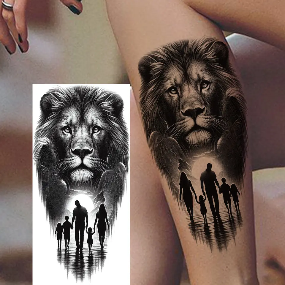 1 Sheet Bless Belief Faith Engraved Temporary Tattoos Family Love Tatoos Waterproof Realistic Fake Tattoo Stickers Long Lasting, image 29