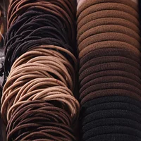 1109pcs Women Dark Hair Accessories Set Elastic Seamless Ponytail Scrunchies Small Rubber Bands Fashion Hair Ties Headbands 3