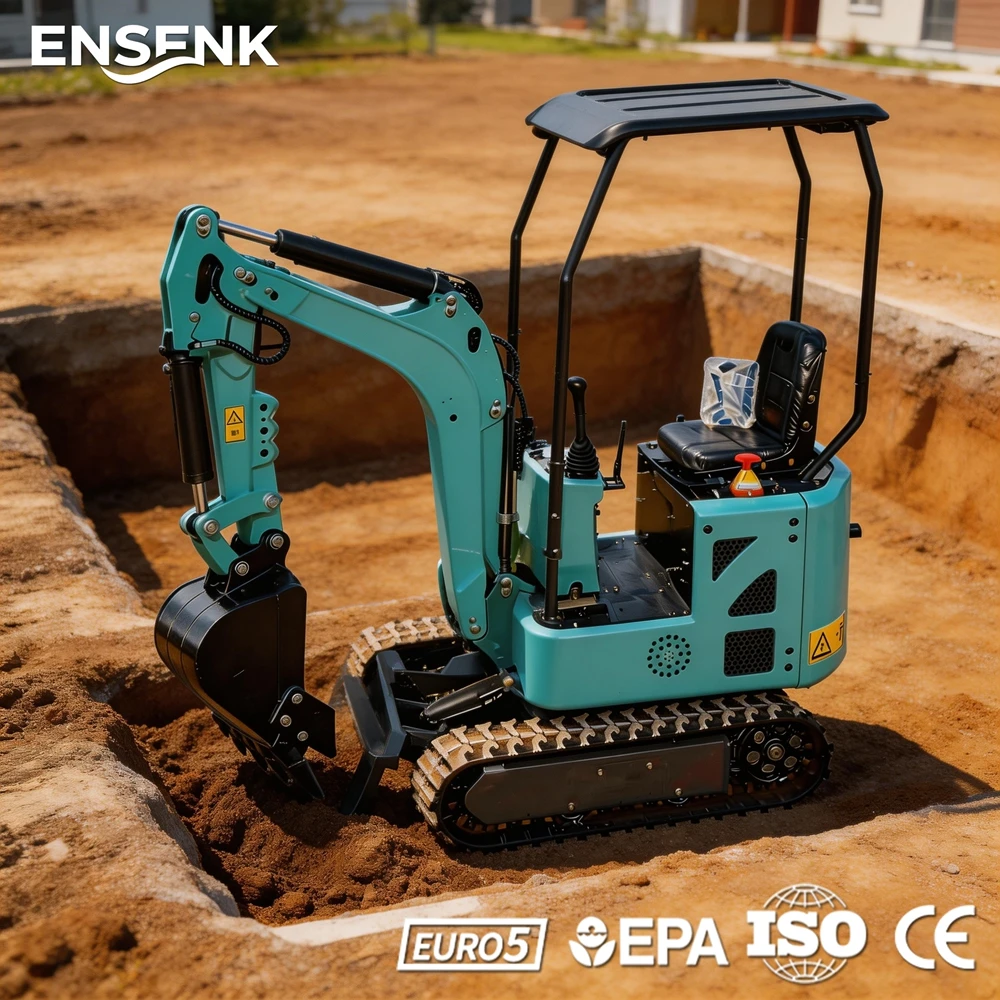 

0.8Ton Mini Excavator With Attachments Construction Tools For Europe Hoflader Suitable For Family Use Taller