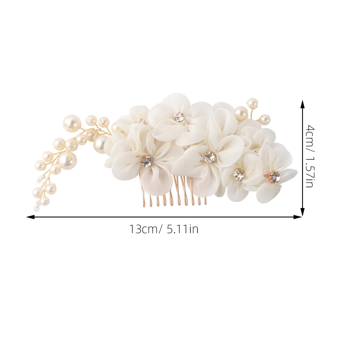 Wedding Headpiece Pearl Hair Clips Bridal Pin Rhinestones Miss Accessories for Brides Flowers