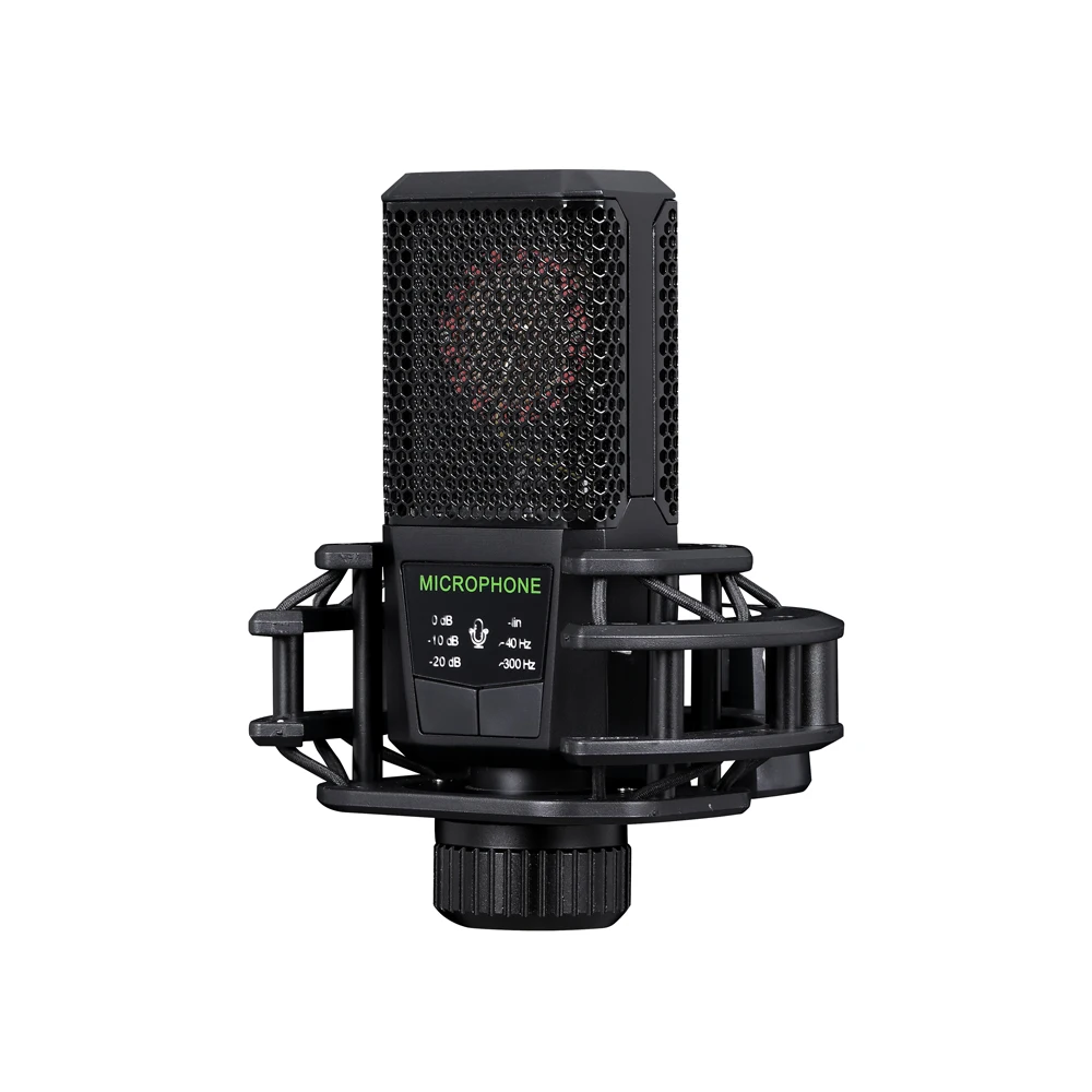 Best Professional Large Diaphragm Condenser Cardioid Wired Microphone for Recording Handheld with Metal Shell