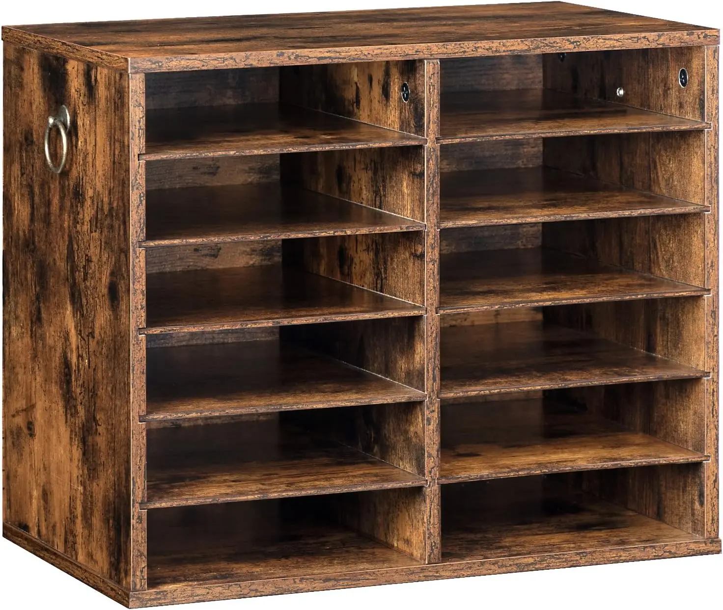 

Деревянный почтовый органайзер с 12 отделениями и регулируемыми полками для использования в офисе, дома и в классе