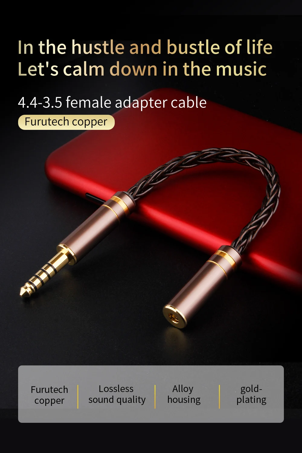 12-adriges 2.5/3.5/4,4mm Maleto 2.5/3.5/4,4mm symmetrisches Audio-Konvertierungs kabel Kopfhörer kabel für Audio-Kopfhörer verstärker – Detail 1