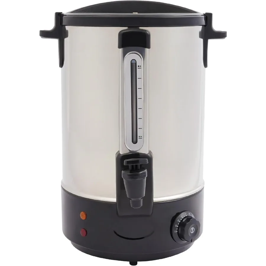 상업용 전기 온수 디스펜서, 커피와 차를 위한 90컵 용량, 정밀한 온도 조절 기능이 있는 스테인리스 스틸 음료 용기