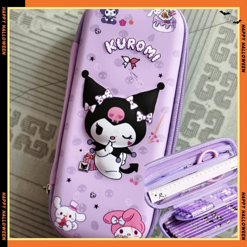 

Cartoon Sanrio Pencil Bag Cute Anime Figure Kuromi Cinnamoroll Pencil Bag Student Stationery Bag Girls Pencil Storage Case Gift
