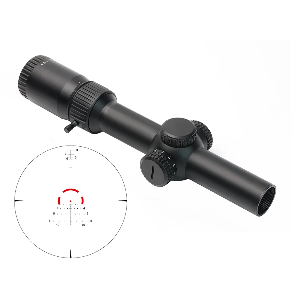 

Stock Discount Aluminum Alloy Waterproof Optical Scope 1-8x24 Tactical Accessories Optics Sight Hunting LPVO Scope Red