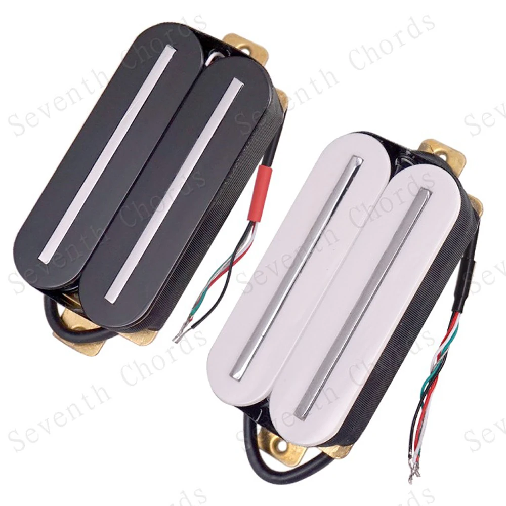 A Set 2 Pcs Neck and Bridge Hot Rail Dual Blade Humbucker Pickups For Electric Guitar Without Pickup Ring