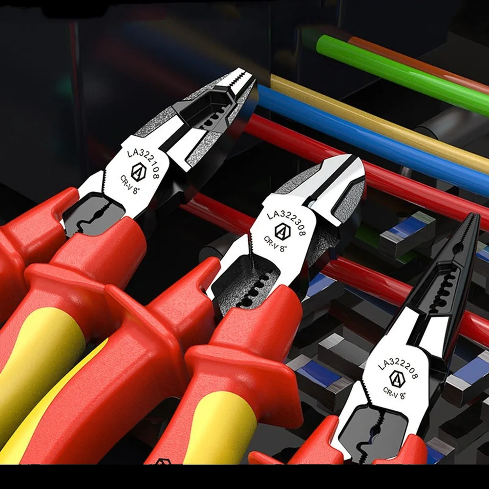 

8-дюймовые электрические клещи с изоляцией 1000В и кованым корпусом из стали 60CR V для повышенной прочности и контроля при интенсивном использовании