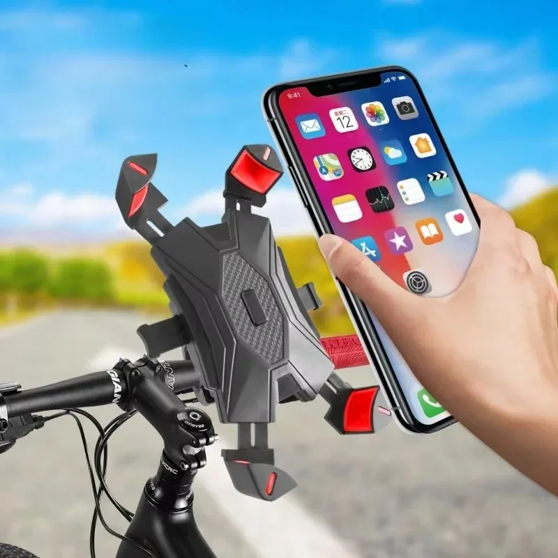 

Держатель для телефона на мотоцикл и велосипед, крепление на руль и зеркало заднего вида, для смартфонов 4.0-7.2 дюйма, вращение на 360 градусов