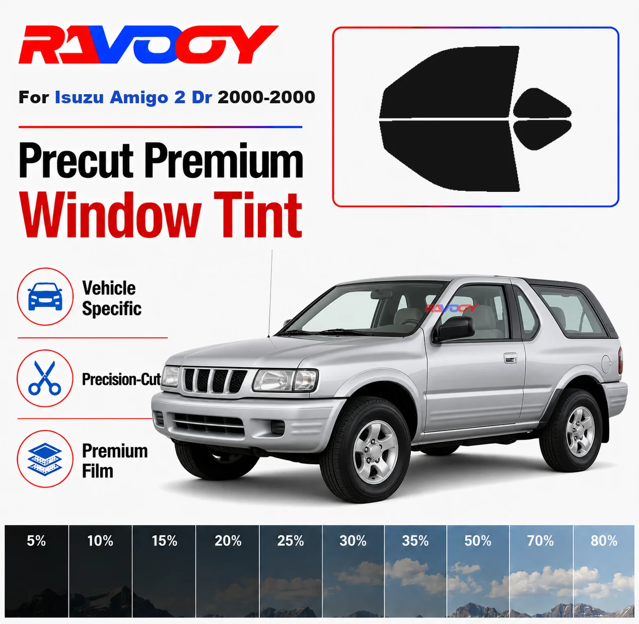 premium-precut-window-tint-kit-front-rear-windows-rear-windshield-for-isuzu-amigo-2-dr-2000-2000-complete-set-nano-ceramic-film