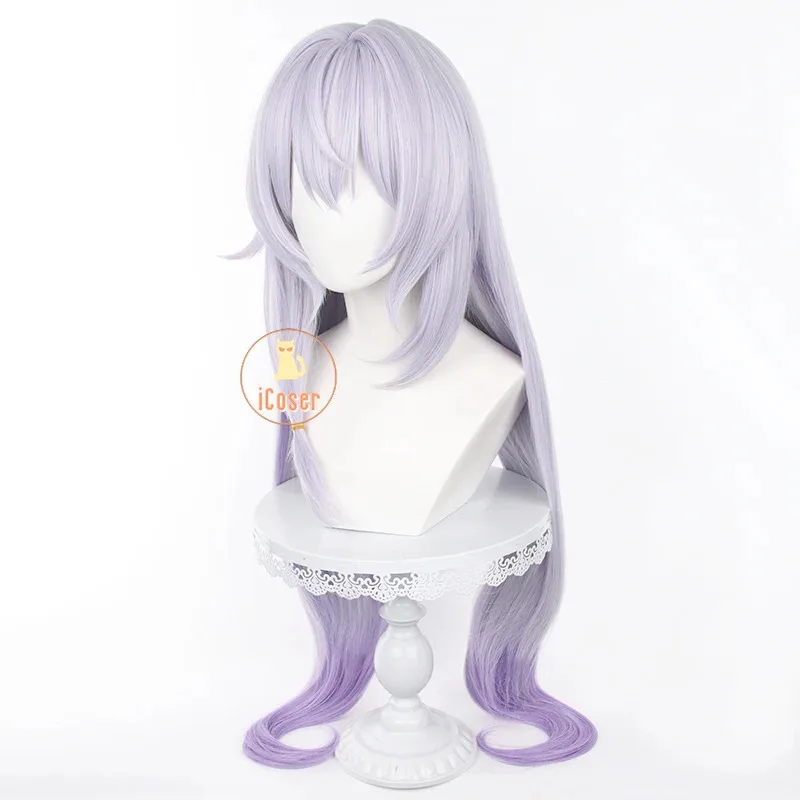 Honkai Star Rail Black Swan Cosplay perruque violet clair cheveux longs jardin de recollection fête d'halloween pour les femmes accessoire iCoser