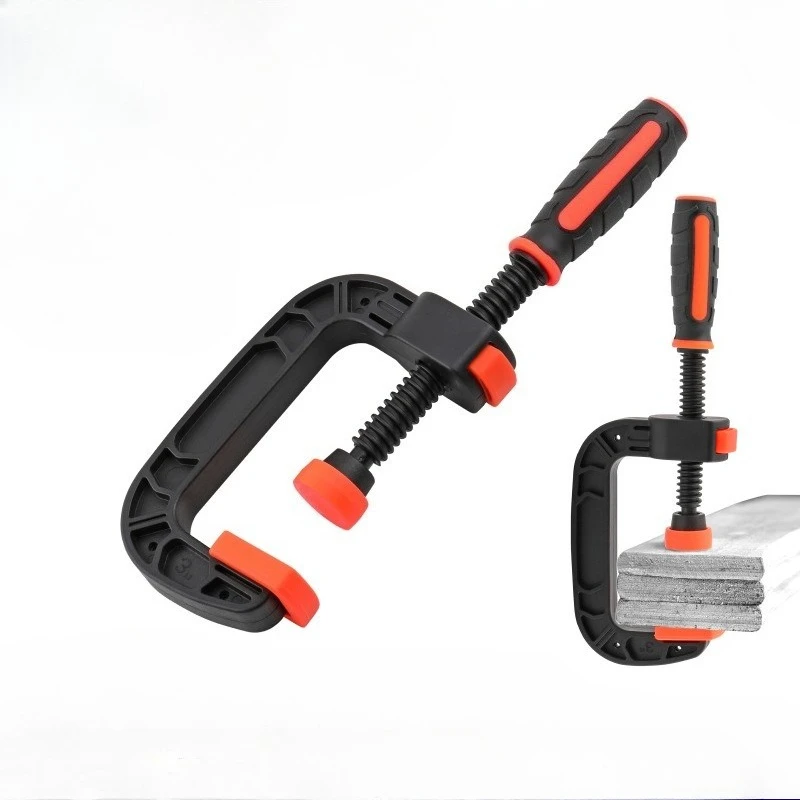 Heavy-Duty Activity Chuck C-Shaped Spring Clamps with Strong Clamping Force Reinforced Plastic Nylon Jaw Opening for Crafting An