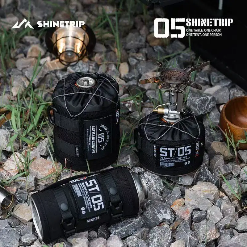 SHINETRIP Tactical Systems Out Geschwärzte Gasflaschen-Schutzhülle Camping-Aufbewahrungshülle Stoßfeste Gastank-Schutzhülle