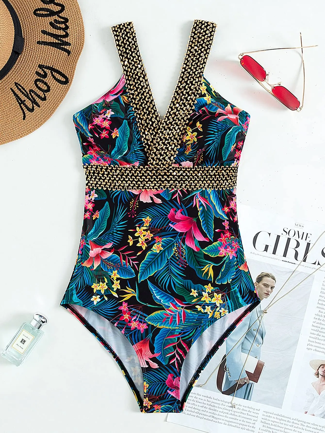 2024 V-neck Swimsuit One Piece Solid Sexy Swimwear Women Bathing Swimming Suit Female Padded Monokini Summer Beachwear Bodysuit