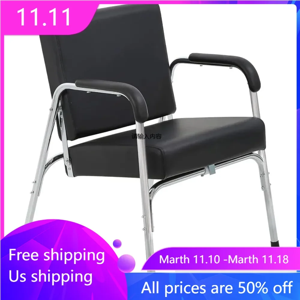 Shampoo hairdresser, modern, fashionable, comfortable, reclining hairstylist chair in a beauty salon, black free shipping