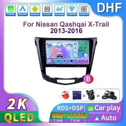 DHF Android 13 Car Radio For Nissan X-Trail Xtrail X Trail 3 T32 2013 - 2016 Qashqai 2 J11 Auto Multimedia Video Player CarPlay